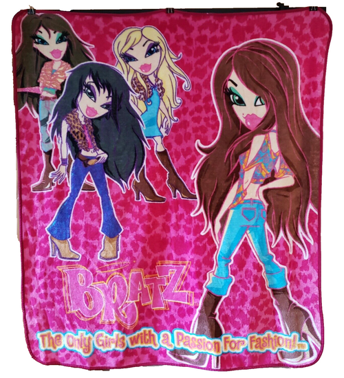 Vintage Bratz Dolls Throw Blanket